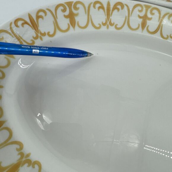 Platters 2 Jackson China Gold Scroll Pattern 13.5" Lx9.25” W Restaurantware MCM - Picture 11 of 16